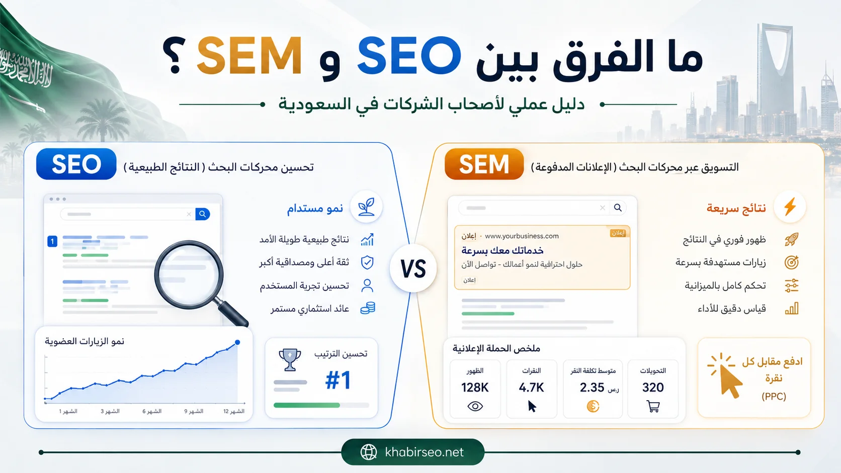 الفرق بين SEO و SEM